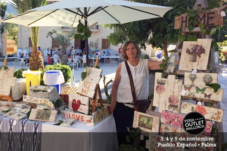 OutletFeria's tweet photo. JULIA Creatividad artesana en estado puro. Julia prepara unas ventajosas ofertas en artículos de regalo y decoración en #feriaoutletmallorca https://t.co/UPQestTMVo