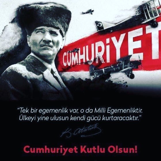 Gittiğimiz her yerde Cumhuriyet’in çocukları olmanın gururunu taşıyoruz.
En büyük bayram kutlu olsun
