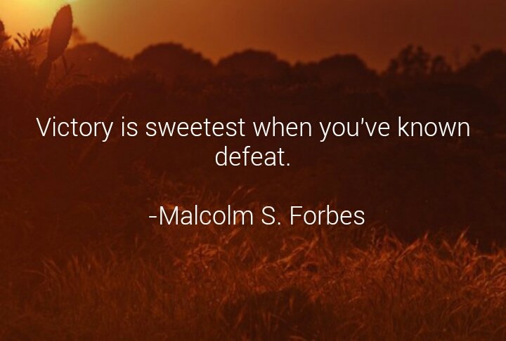 LeeLabrada's tweet photo. Victory is sweetest when you've known defeat.
- Malcolm S. Forbes https://t.co/125GCy44Bq