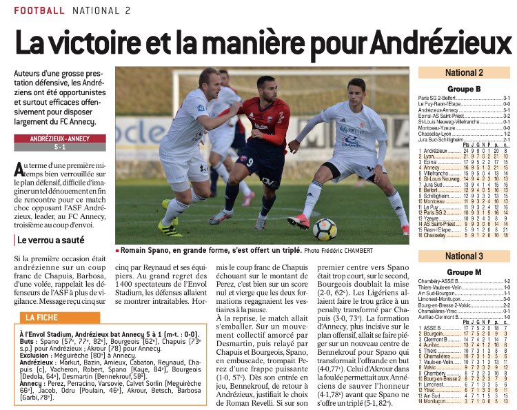 andrezieuxbthfc's tweet photo. #ASFFCA « La victoire et la manière titre @Le_Progres 📰
#TeamASF🔴🔵 #National2🏆 https://t.co/OoWMILDwxY