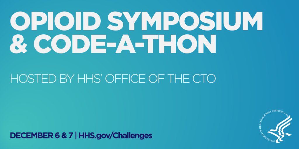 HHSGov's tweet image. Calling all data enthusiasts! HHS is inviting coders to Washington, DC for an opioid Code-a-Thon: bit.ly/2gthGXh #DataforOpioids