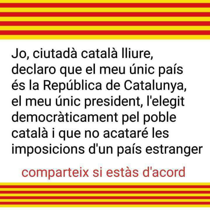 nuvilc's tweet photo. Jo,Núria Vilardell i Clos,declaro que formo part de la#RepublicaCatalana proclamada pel PresidentCarlesPuigdemont i em sotmeto al seu mandat https://t.co/kSwTlSnrOz