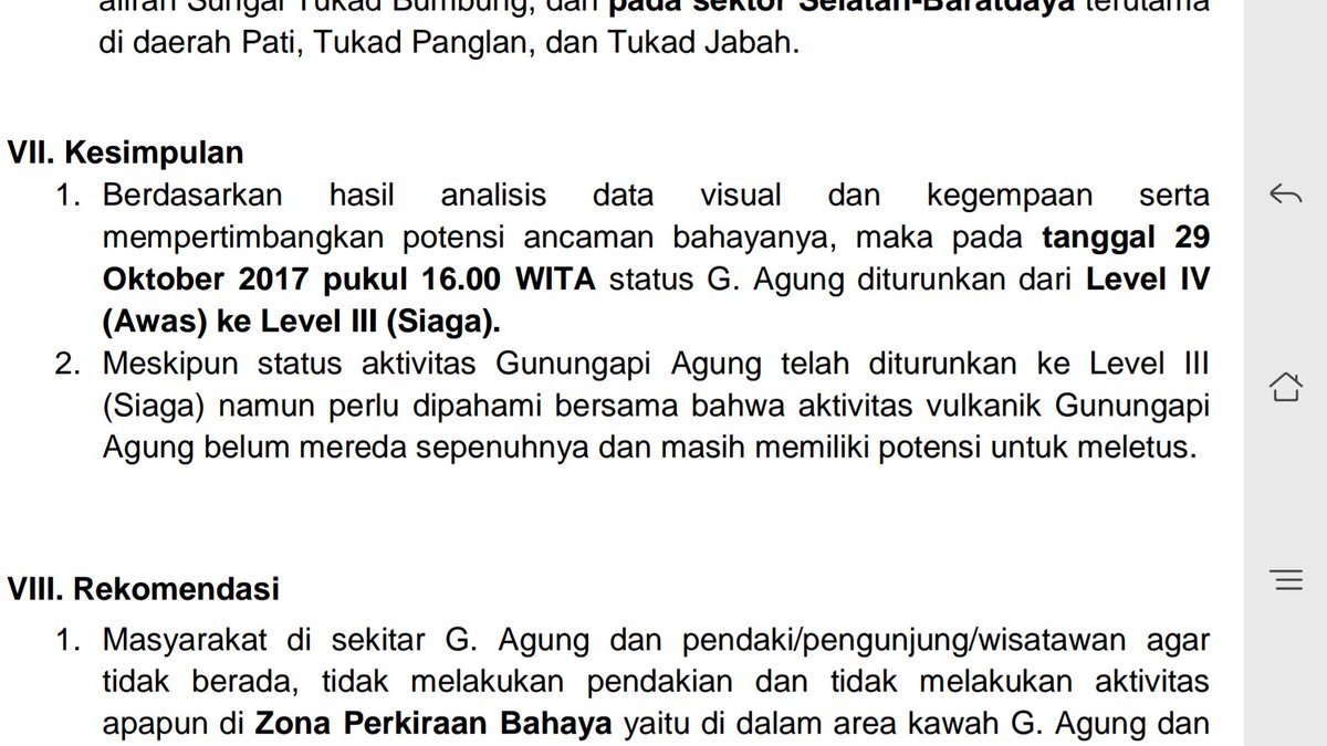 Divisi_PB_PMI's tweet photo. Status #gunungagung #Bali  (29/10) telah diturunkan dari level IV #awas ke level III #siaga . Tetap waspada !! https://t.co/Eb1PZ1aDXw