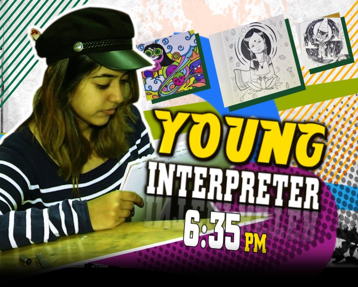 News9Tweets's tweet image. Catch the extreme talent of this 23-year-old who can sketch your portrait in just 5 minutes. Watch #YoungInterpreter only on NEWS9 @ 6:35 pm