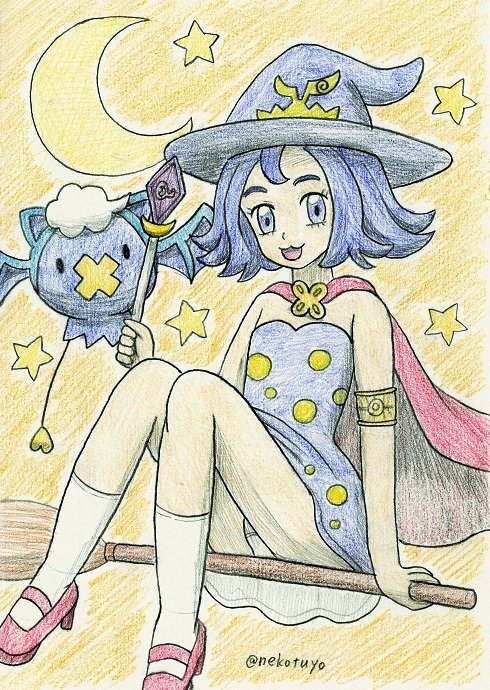 猫養毅 A Twitter ポケモンsmのアセロラちゃんでハロウィンイラストを描きますた ムウマージをモチーフにした魔女ルックってもありふれているので ミカルゲモチーフの魔女ルックです ポケモンサンムーン アナログイラスト ハロウィン