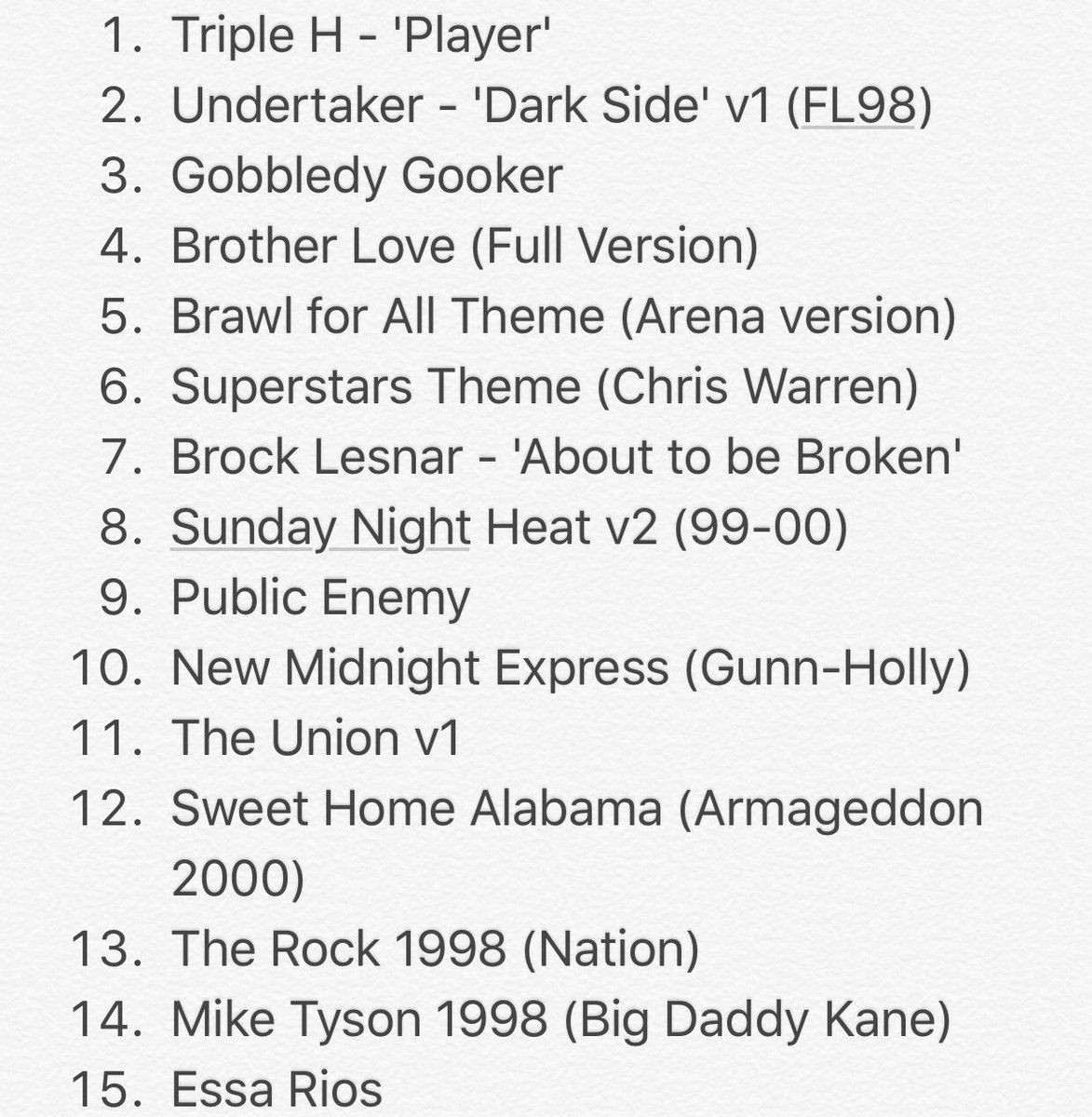 sanchezcarlos's tweet image. It’s that time of the year again...Please release more Jim Johnston unreleased themes! We will buy! @WWEMusic @WWE #WWEUncaged