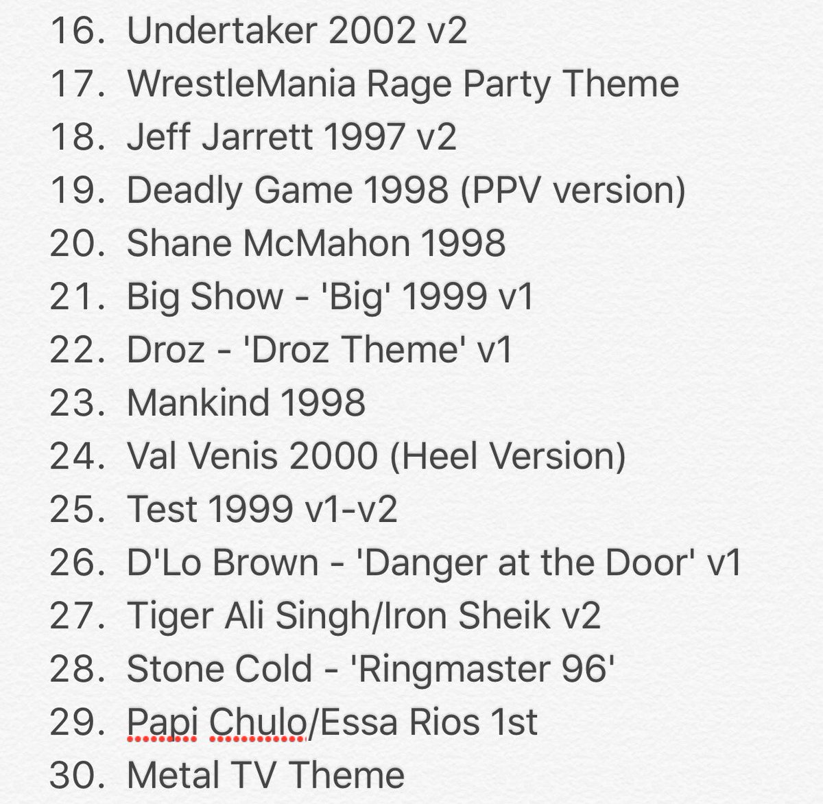 sanchezcarlos's tweet image. It’s that time of the year again...Please release more Jim Johnston unreleased themes! We will buy! @WWEMusic @WWE #WWEUncaged