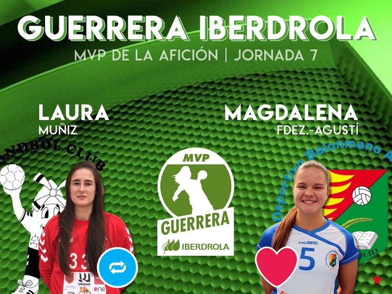 🏆 #GuerreraIberdrola - Jornada 7
🆚 <a href="/hcpuchi/">HC PUIG D'EN VALLS</a> : <a href="/BmAulaCultural/">CD Balonmano Aula</a>
♻️ RT: <a href="/LauraMuniz12/">Laura Muñiz</a>
❤️ Me gusta: <a href="/Mada_Fernandez5/">21</a>