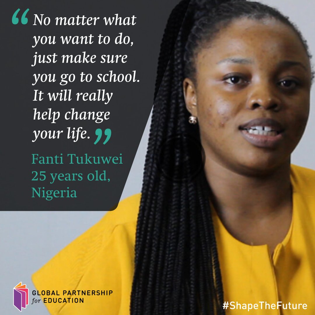 GPforEducation's tweet photo. Access to a good education can be truly life-changing. This is Fanti's inspiring story https://t.co/4ItlosVUEe #ShapeTheFuture https://t.co/1zclKv0AoC