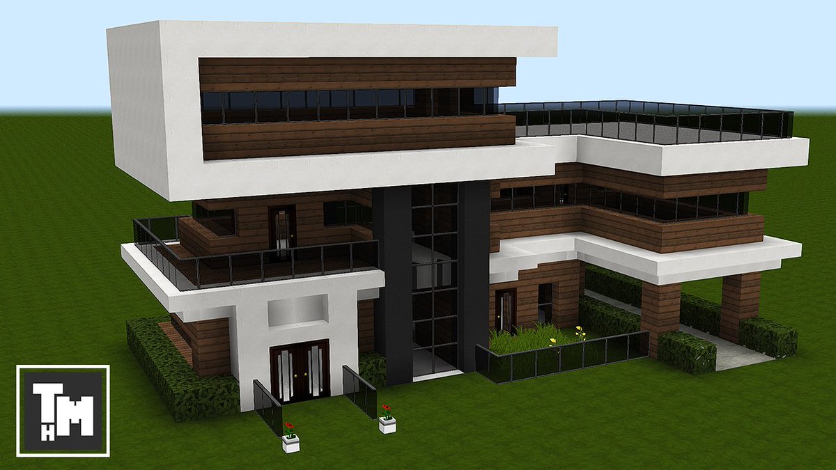 Дома в стиле хай тек в майнкрафт схемы