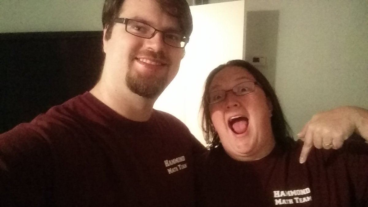 CoachHollyhahs's tweet photo. When you wear your #mathteam shirts to match before you get married! #Glamy @hcpss_hahs https://t.co/2T1ERhK1jF