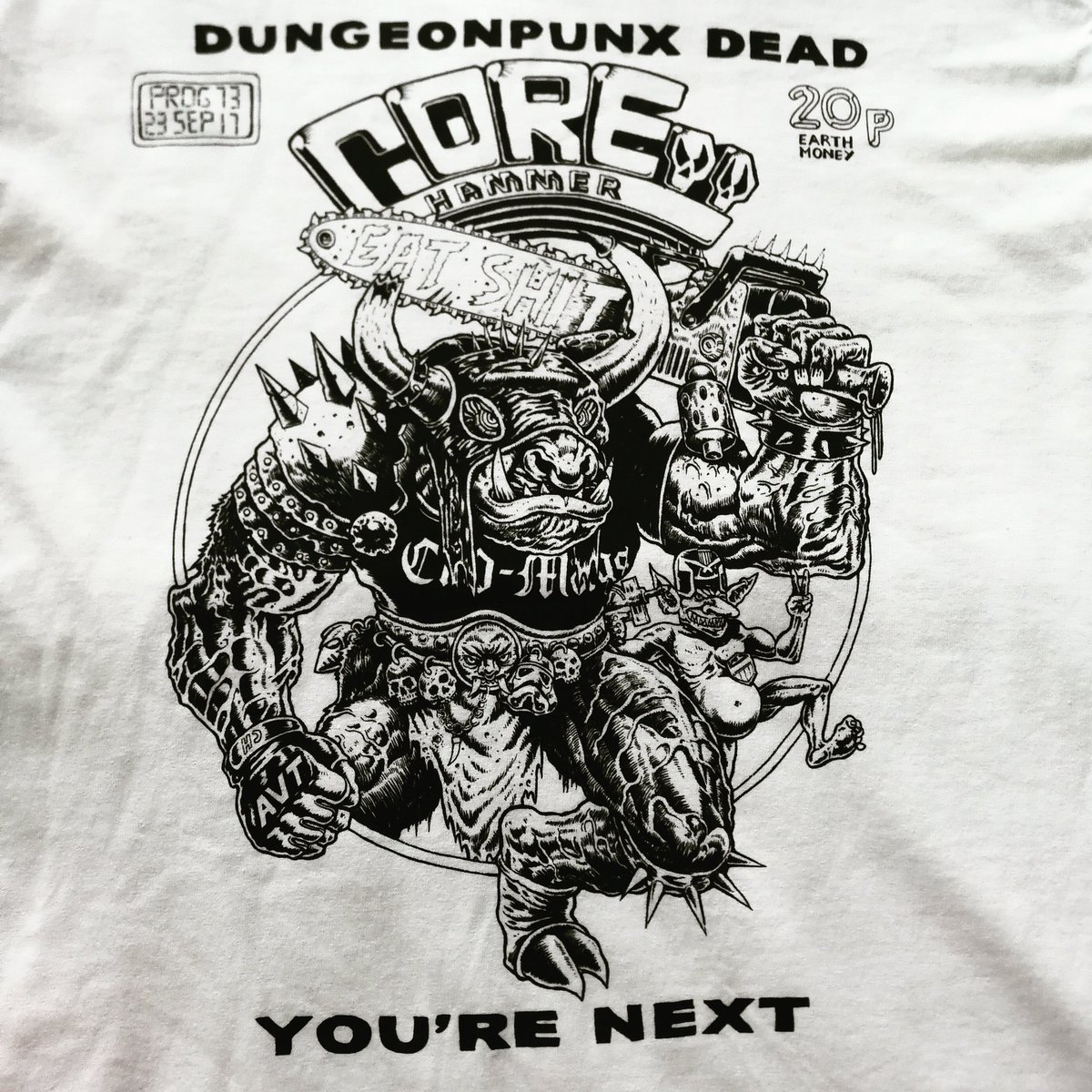 chriskaye77's tweet photo. Best merch game in town #corehammer #dungeonpunx #nerdgore https://t.co/E1cGivYqAT