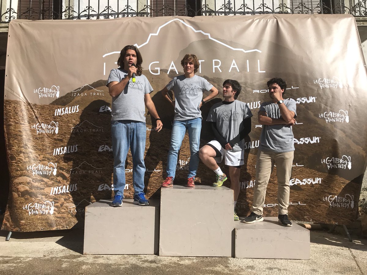 Sin estos 4 organizadores no se hubiese podido realizar estos tres años Izaga Trail. #izagatrain #comocabras