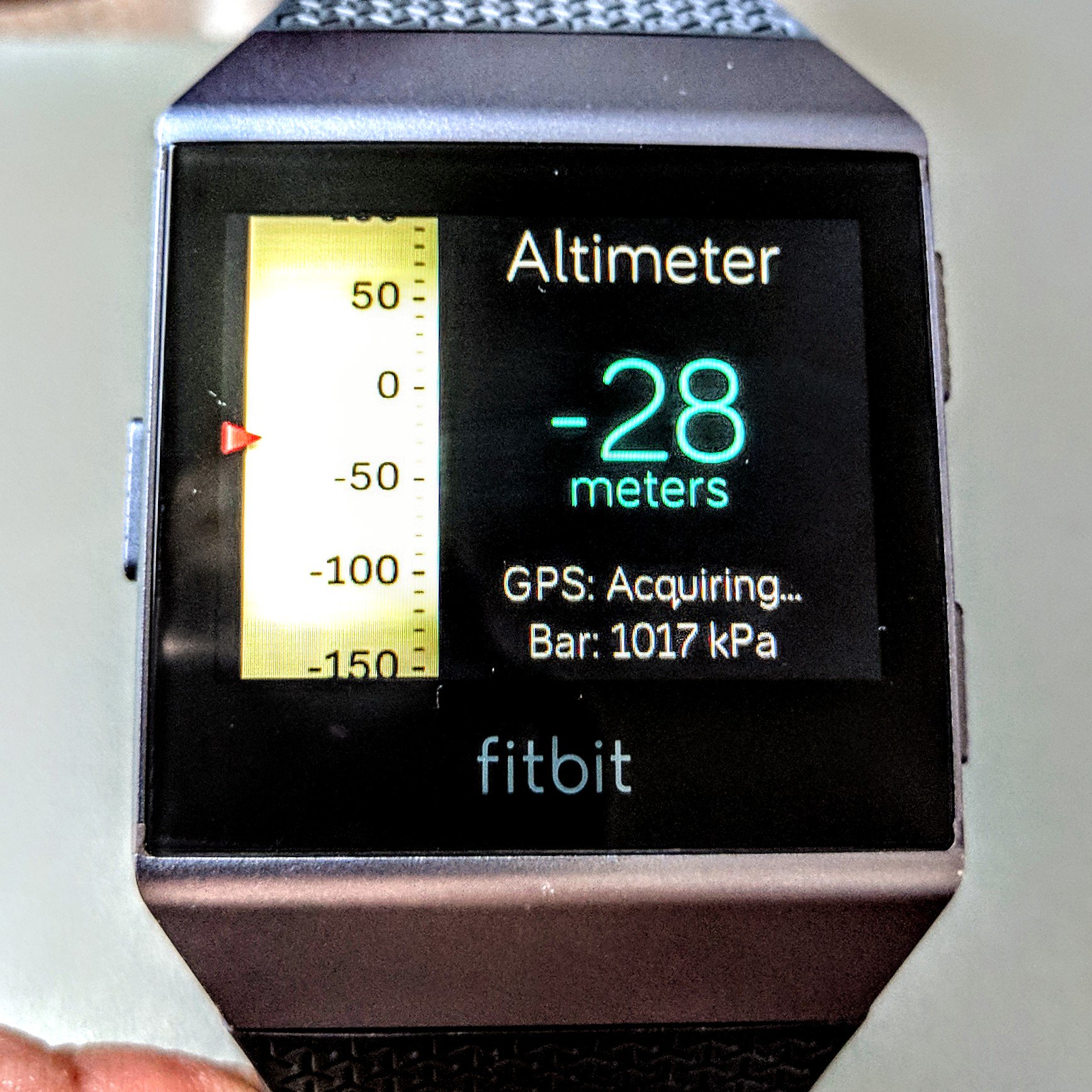 Marco Castiello on X (formerly Twitter): "A little altimeter #made4fitbit.The side gauge is animated. It shows also the GPS altitude, so you can compare them. @fitbit @FitbitDev pic.twitter.com/Gq4jMmJiZ1 / X"