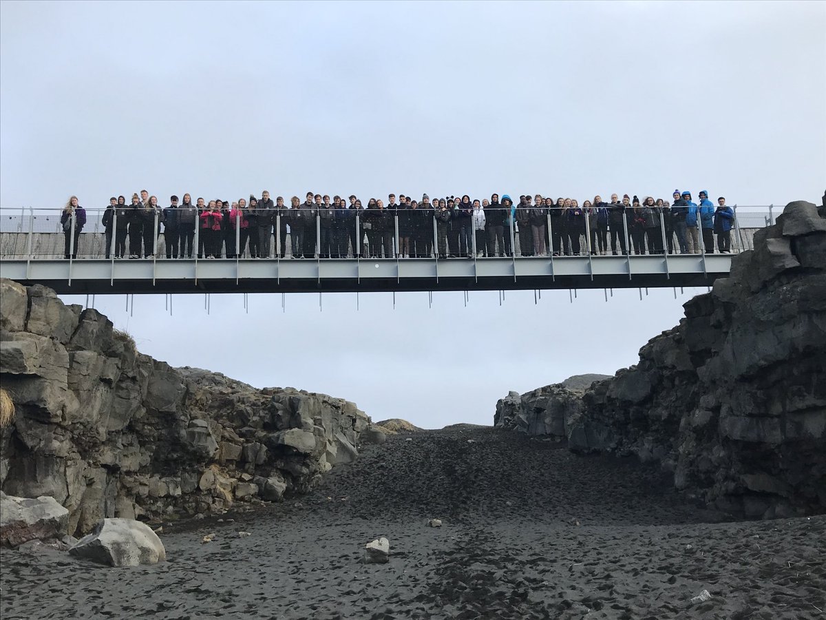 Piggraphy's tweet photo. Last squad pic from an incredible trip - on a bridge between two continents #iceland2017 #ohyes #tripgoals https://t.co/YffR7YqUg4