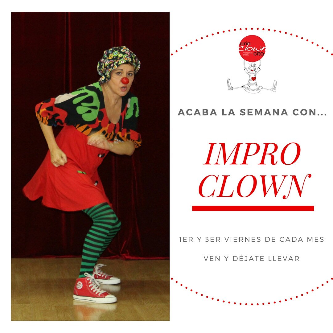 rinclowncito's tweet photo. Viernes tarde, antes de acabar la semana... IMPROVISA!!
VEN Y PONTE LA NARIZ! #cursoregular #clown #improclown #impro #merche8a https://t.co/A0QMtHYPyo