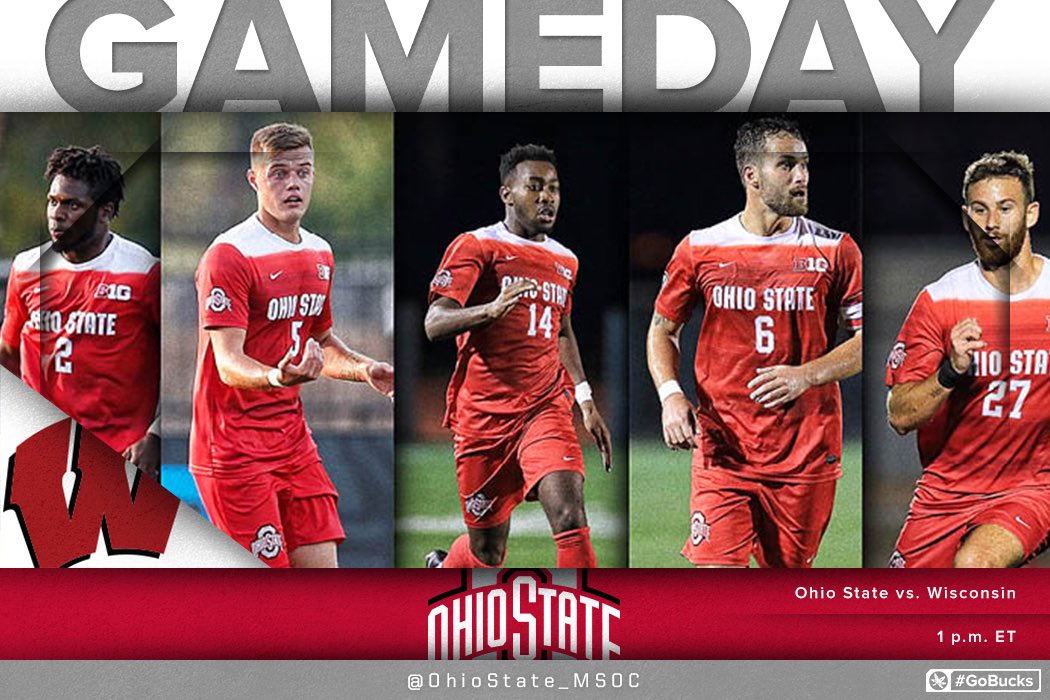 OhioStateMSOC's tweet photo. #Gameday vs. Wisconsin!

Senior Day at JOMS too. 

First kick at 1 p.m. 

#GoBuckd https://t.co/w6VT9DFRl1