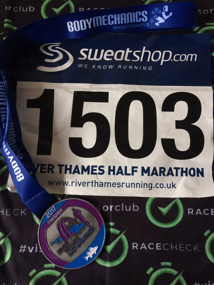 Whiffenpuff's tweet photo. @RiverThamesRun half marathon done 💪🏻 #UKRunChat #visorclub https://t.co/NJ6okdacy2