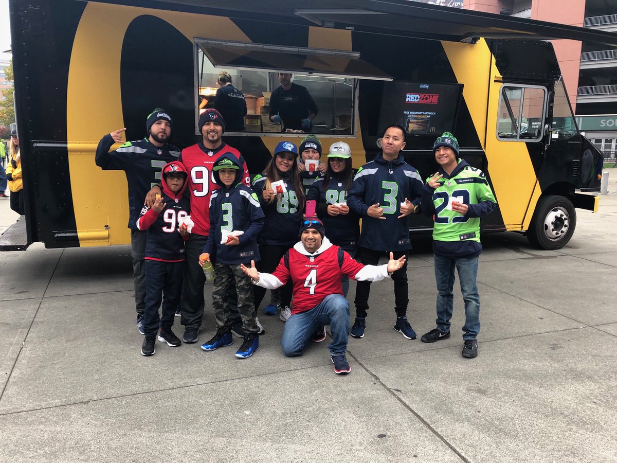 We’re outside CenturyLink servin’ up Chicken McNuggets to the 12s at the <a href="/Seahawks/">Seattle Seahawks</a> game! Stop by on your way into the stadium. #GoHawks