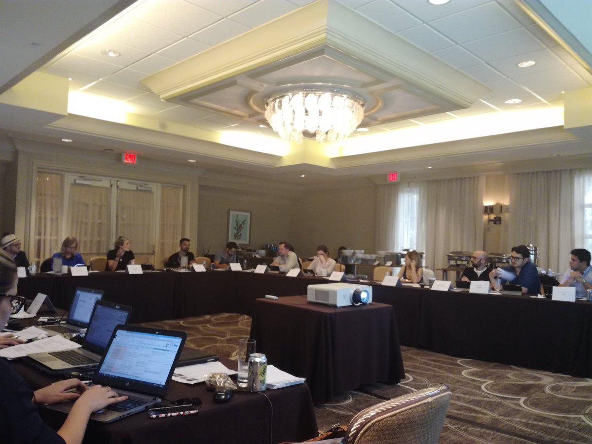 FannyNicot's tweet photo. Intense conversation going on at the #FOMLA17 judging! https://t.co/EIcy9mcGuI