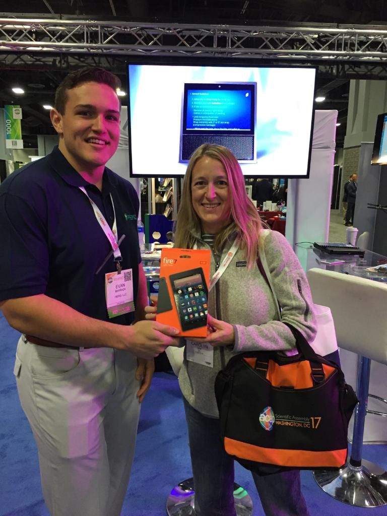 pepid_llc's tweet photo. Carolyn from Maine won a Kindle Fire loaded with #PEPID! If you're at #ACEP17 stop by booth 807 & win one of your own! #EmergencyMedicine https://t.co/RCOvK3R2T0