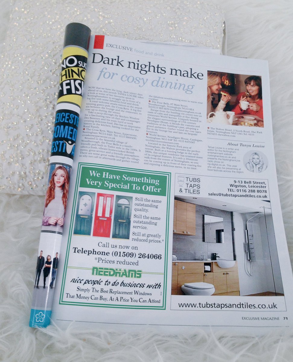 realtanyalouise's tweet photo. Snuggle up and take a read of my column in @Exclusive_LN This month I recommend some of the cosiest pubs this winter for meal in #Nottingham https://t.co/R2GpXRhCrl