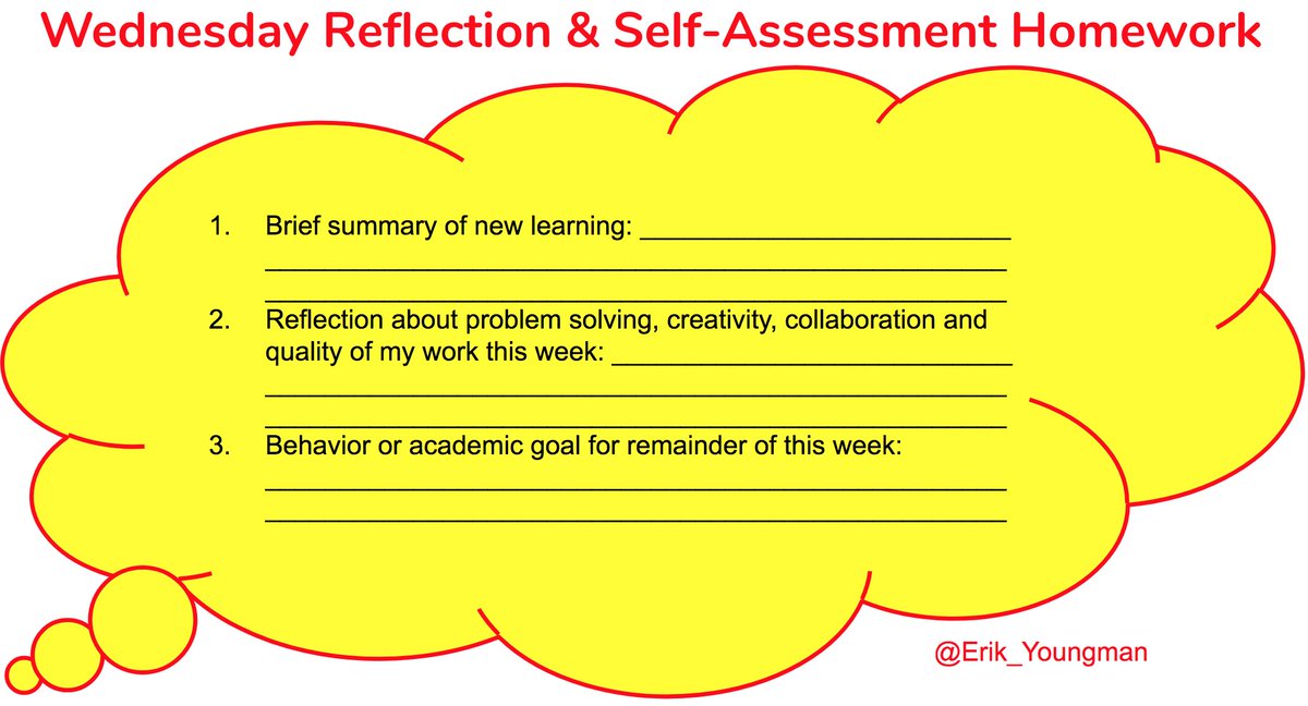 Erik_Youngman's tweet photo. Reflection &amp; Self-Assessment #Homework     #atAssess #atplc #SunChat #EdChat #ASCDCEL17 #ASCDCEL2017 #EdAdmin #KidsDeserveIt #StudentSuccess https://t.co/BpcObwPGOE