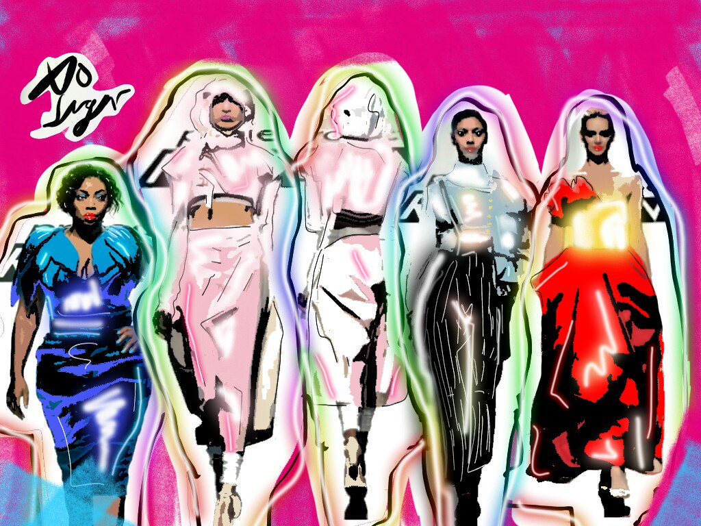ArtbySugar's tweet photo. My Fashion Illustration of my favorite #warriorwomen Designs @ProjectRunway xo #remakeitworkcontest #ProjectRunway #BreastCancerAwareness https://t.co/3snk8rcwiQ
