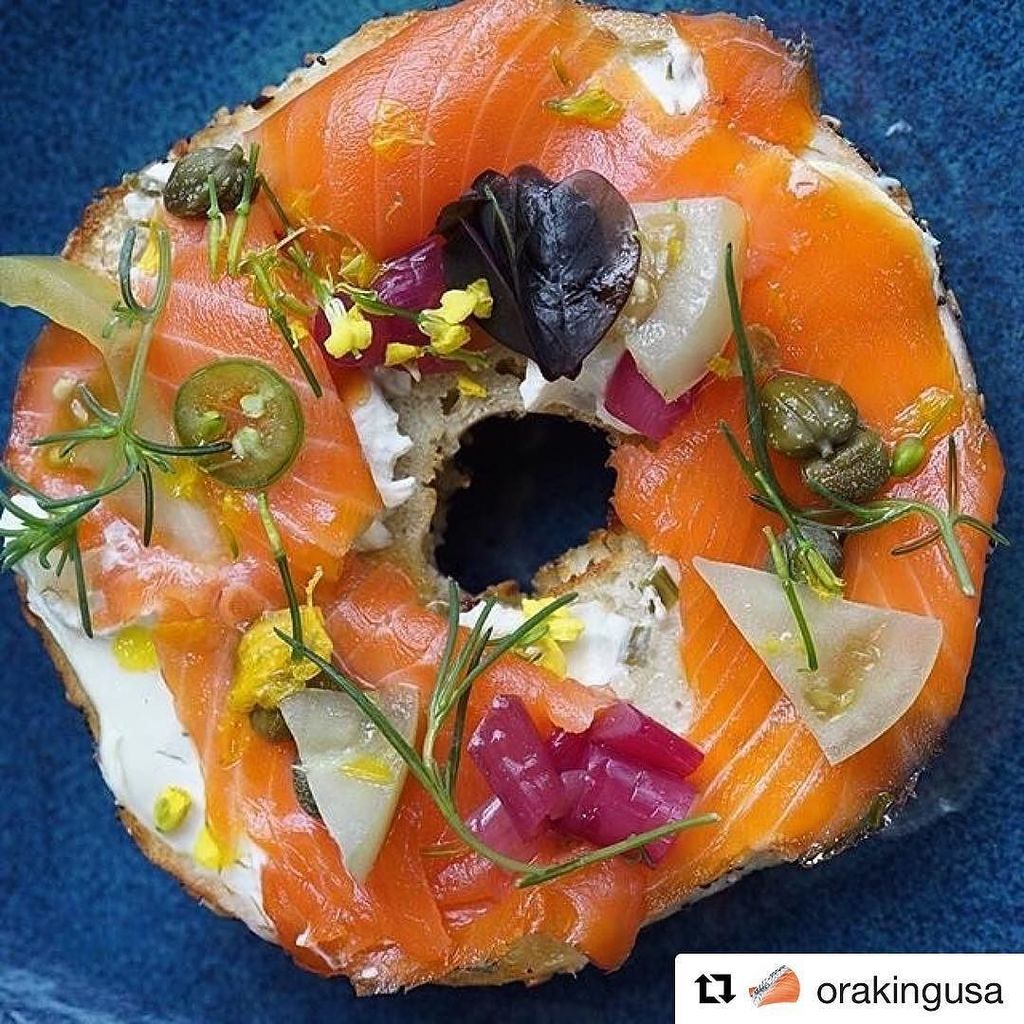 #Repost @orakingusa ・・・
BAGEL GOALS: One of Chef Shola’s many delicious sample dishes utilizing @freshoriginsmicro… ift.tt/2yUtt7V