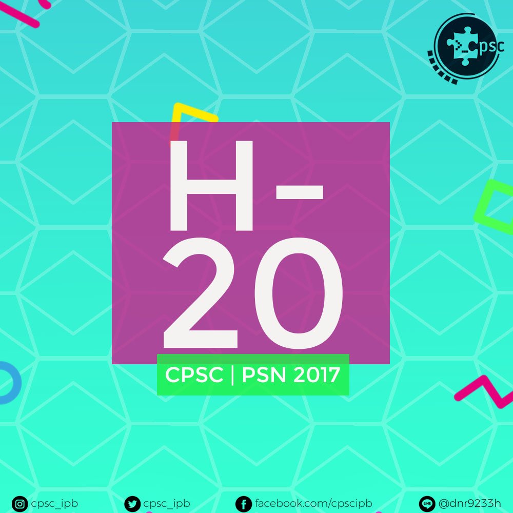 CPSC_IPB's tweet photo. Halo para Hero of Science!
Ayo, 20 hari dari hari ini PSN akan dilangsungkan!
Sampai jumpa pada tanggal 18-19 November 2017 di IPB! https://t.co/2VxNTXNeew