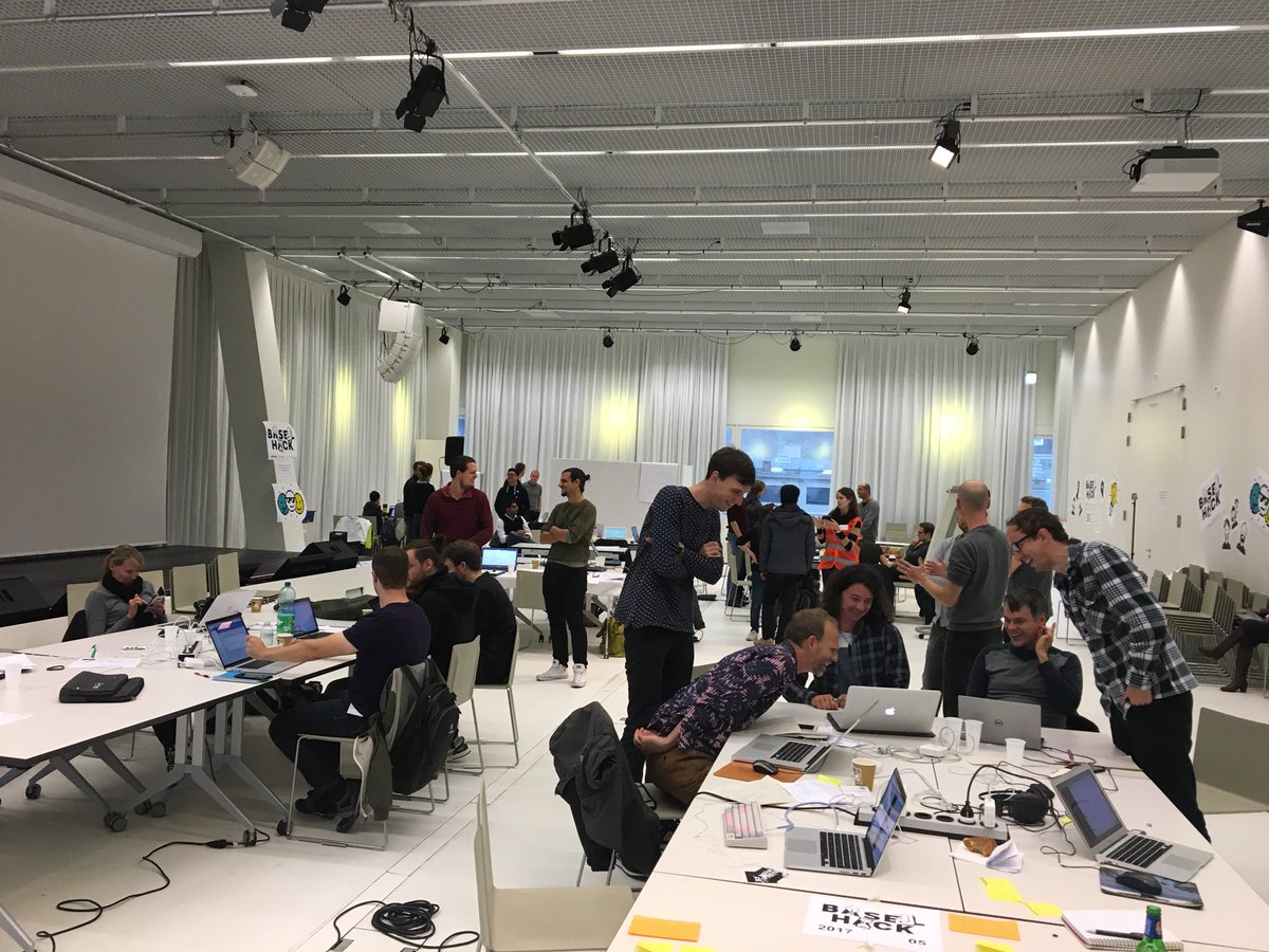 BaselHack's tweet image. Last seconds of coding! The pitches start soon. #BaselHack
