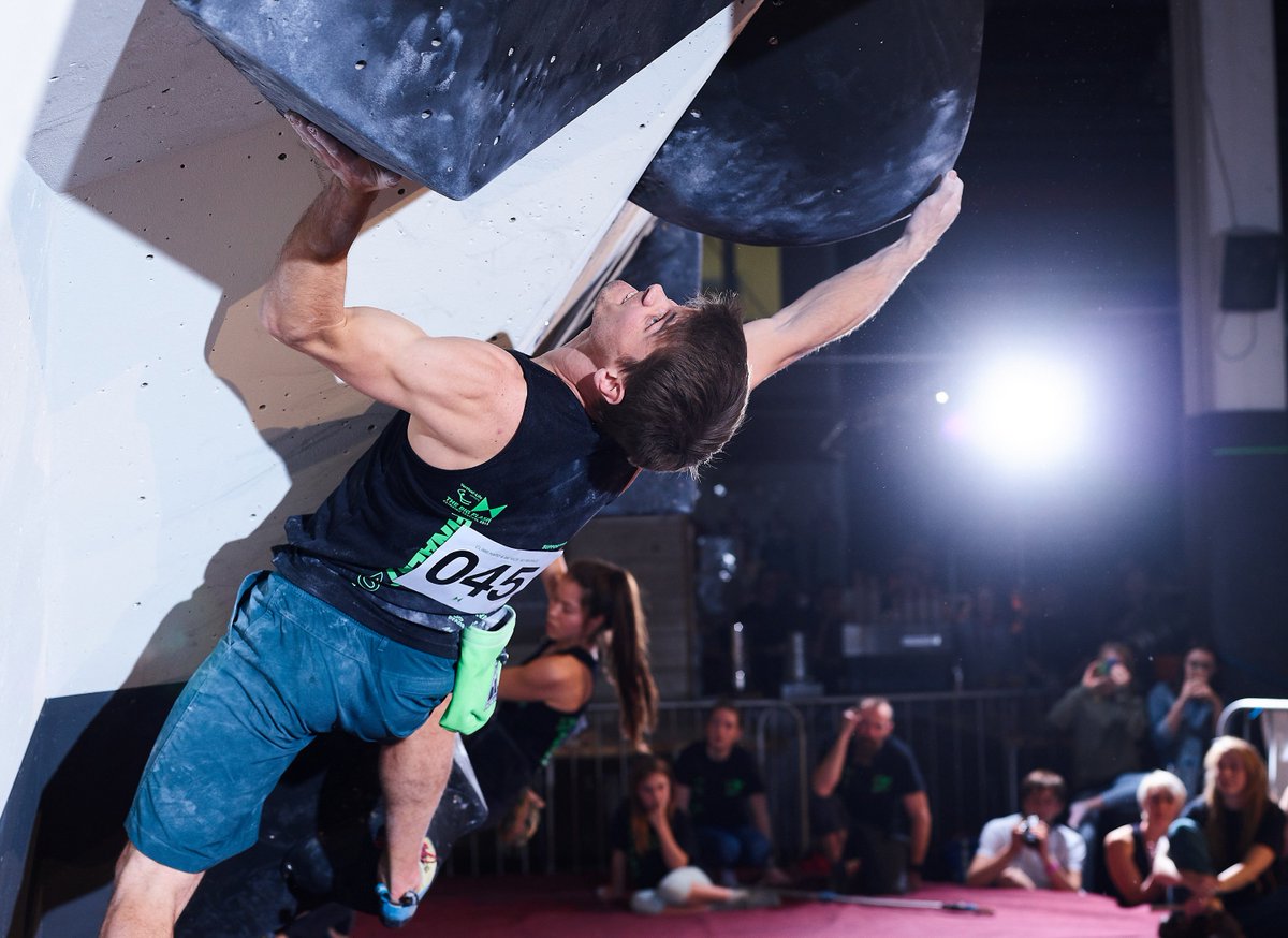 HighballNorwich's tweet photo. #LookBack at #TBF17! Pictured: A straining @dave_barrans. Sponsored by @prAna @Beta_Climbing #BoulderingComp #Bouldering #Fitness https://t.co/31A4UA7bks