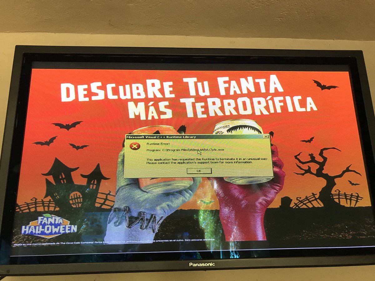 bydap's tweet photo. En @parquefaunia si que se han tomado en serio lo del terror con este anuncio de @fanta gracias a @windowsespana y @VlcMediaPlayer https://t.co/GCeJ4nJqci