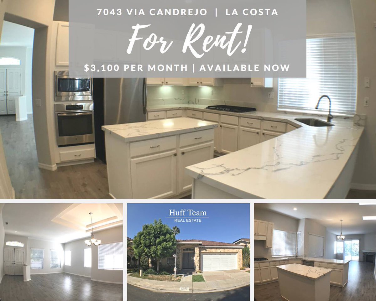 huffteam123's tweet photo. 🏡  For rent in La Costa! 
🔹📍 7043 Via Candrejo
🔹3 bd | 2 ba | 2,006 sqft | $3,100 per month
🔹 Single story https://t.co/yNJrwDGK2C