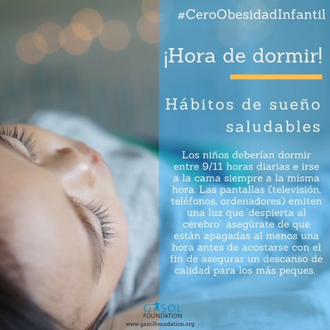 Dormir las horas necesarias es clave para el desarrollo de los más pequeños.No te pierdas los tips de <a href="/GasolFoundation/">Gasol Foundation Europa</a> #CeroObesidadInfantil