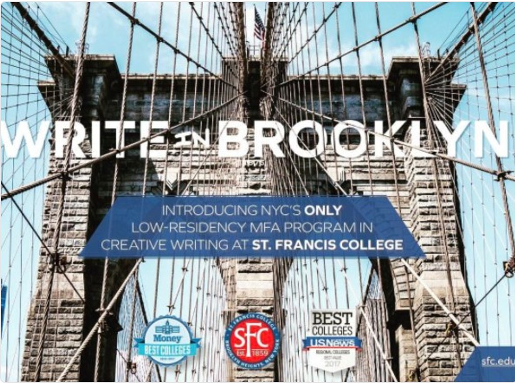 SFCAdmissions's tweet photo. Learn about SFC's NEW low-residency MFA in Writing in Genovesi Center. #WriteinBrooklyn #SFCOpenHouse #SFCBound https://t.co/Ii4YFafn2R
