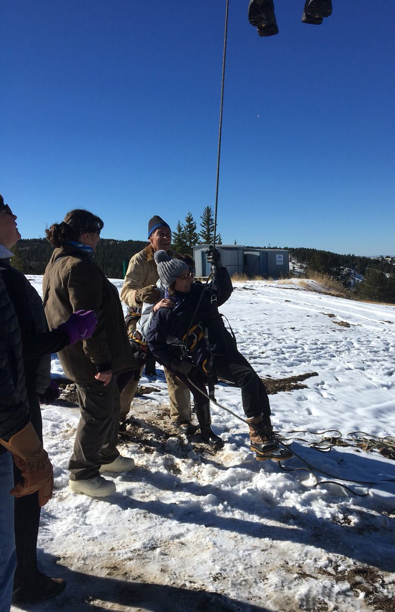 theMtnAthlete's tweet photo. Fun day practicing for a not so fun day. Chair evacuation training. #SnowPros #SnowSoon https://t.co/UX5DAnd4x2