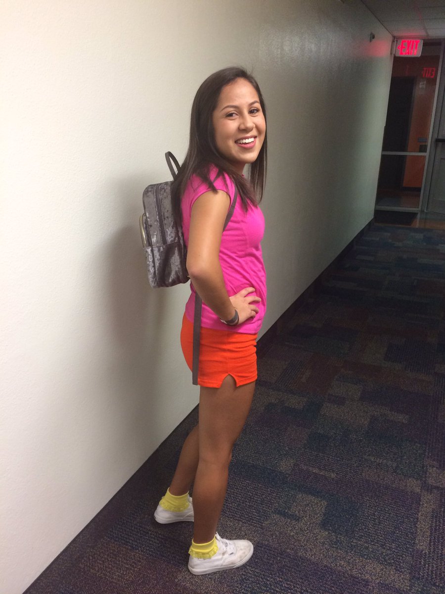 louder31's tweet photo. Awk posing to get Backpack in the pic #LauraTheExplorer https://t.co/u0kJyCSevy