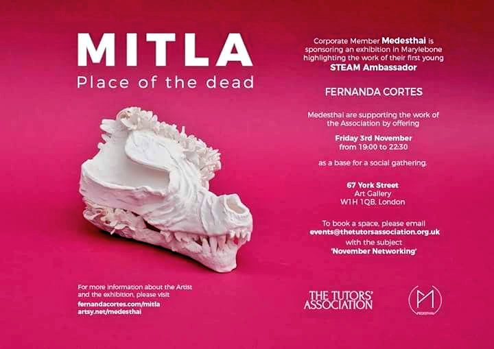 TheTutorsAssoc's tweet image. Meet other tutors, view artwork @FerCorteCeramic
Tutor Social, this Friday 7pm to 10.30pm @MedesthaiEnt  eventbrite.co.uk/e/tta-social-n… #STEAM #Art