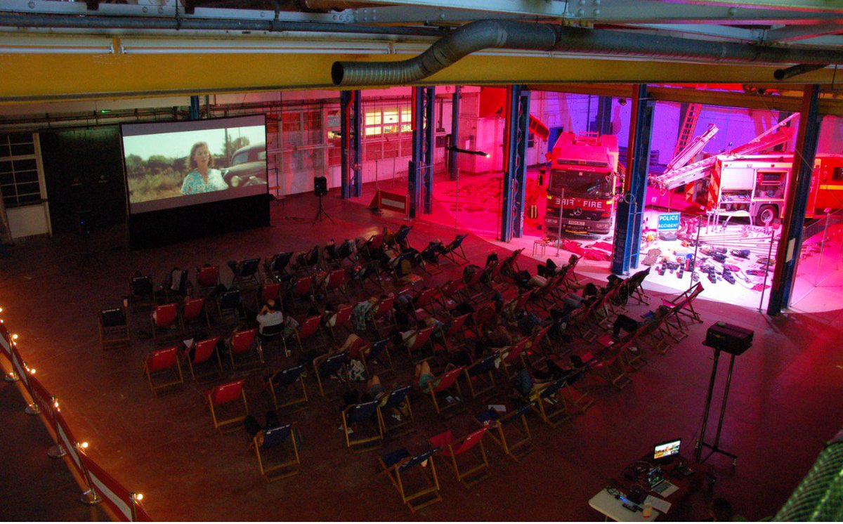 TheWorkshopLDN's tweet photo. #EngineHall becomes a cinema thanks to @BirdsEyeViewFF and @Travellingfilms ! #WorkshopAnniversary https://t.co/LULOT0LYL4