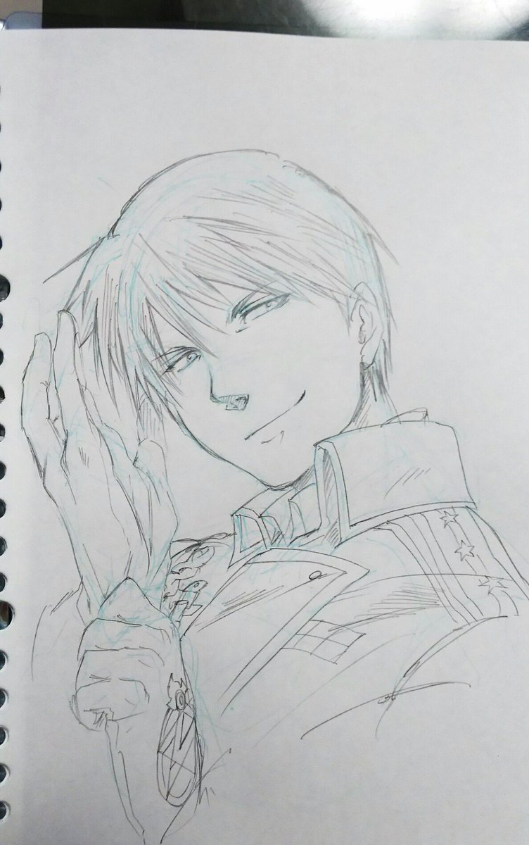 #リプきたキャラの顔だけ描く
これは落書きだけできました!
隊長と大佐とライドゥ
上半身だけ大きくどーんと書けると楽で楽しい