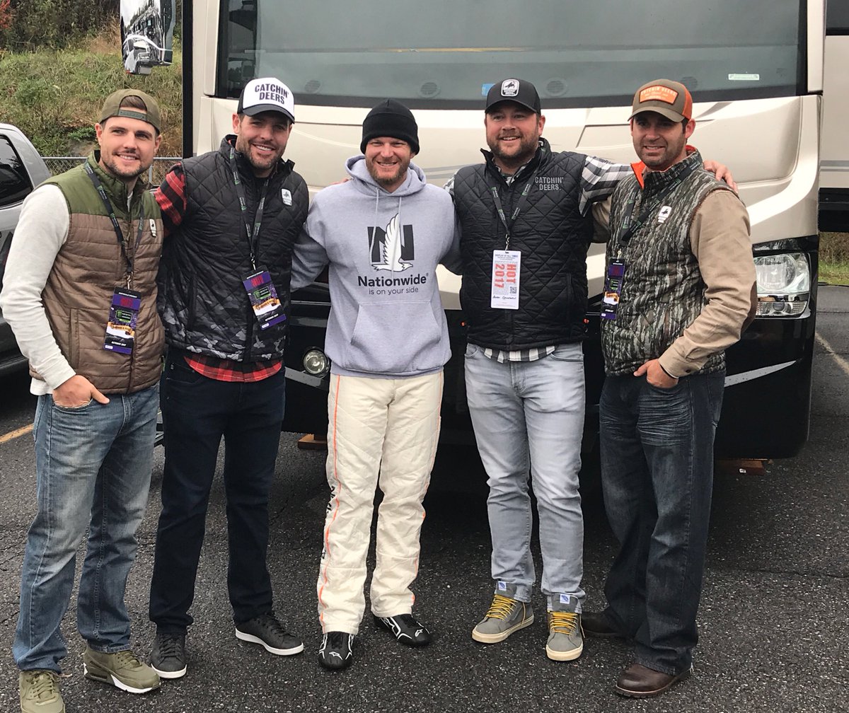 NW_Sports's tweet image. .@DaleJr meets with former @NHL player and @PredsNHL captain, @mikefisher1212.