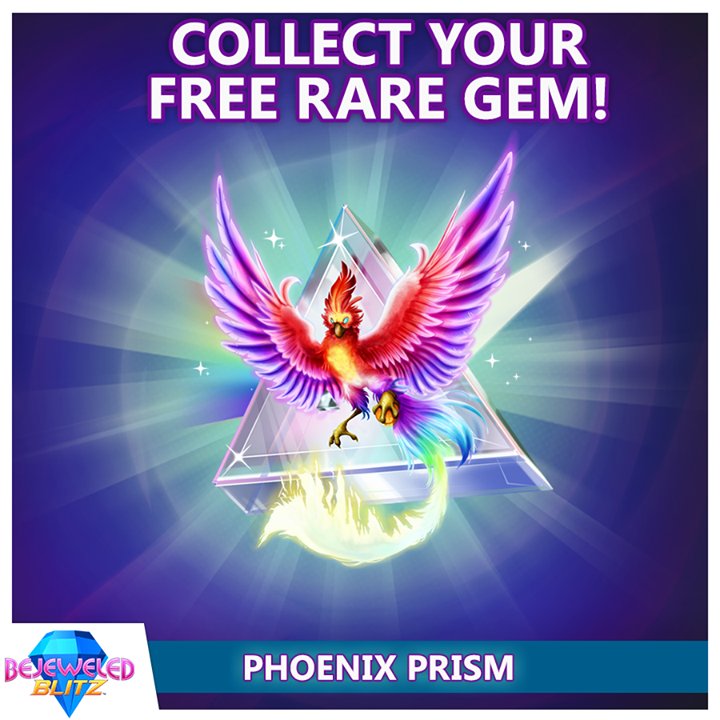 bejeweledgame's tweet photo. Click, claim and finish the game with colorful high scores using Phoenix Prism! #BejeweledBlitz

https://t.co/xMFSseJ8Ei https://t.co/3pCnYP5U26