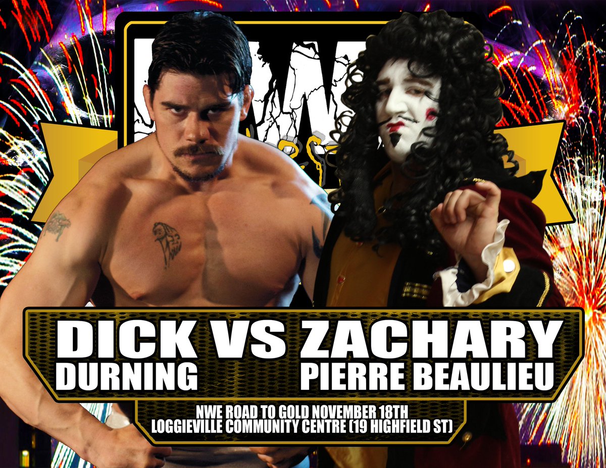 At #NWERoadToGold @DickDurning makes his NWE Return and goes one on one with Zachary Pierre Beaulieu for the first time ever! #NWEMiramichi