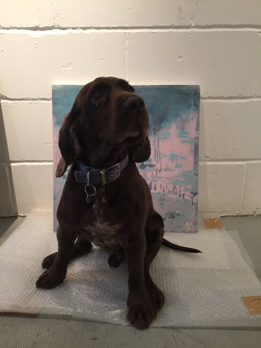 FiumanoProjects's tweet image. #brunothegallerydog is helping us!! Herman Lohe exhibiting with Nicole Wassall. #FiumanoClase Launch exhibition 8/11 -8/12/2017 #coomingsoon