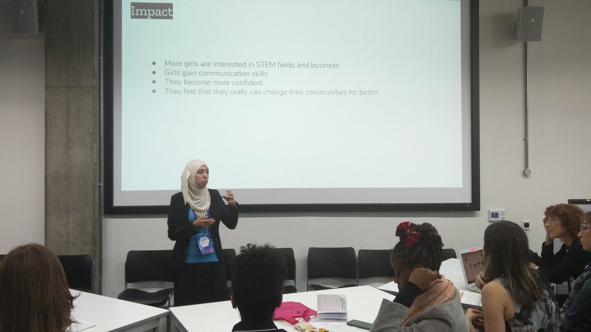 goobric's tweet photo. Let's #ChangeForGirls in #tech and #STEM ThnQ @AyahSoufan for an insightful discussion @mozillafestival #MozFest https://t.co/XPt9FaoQ0a