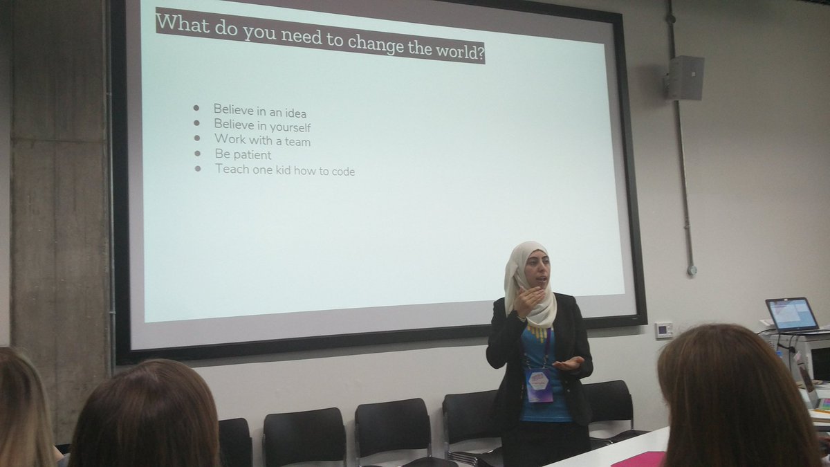 goobric's tweet photo. Let's #ChangeForGirls in #tech and #STEM ThnQ @AyahSoufan for an insightful discussion @mozillafestival #MozFest https://t.co/XPt9FaoQ0a