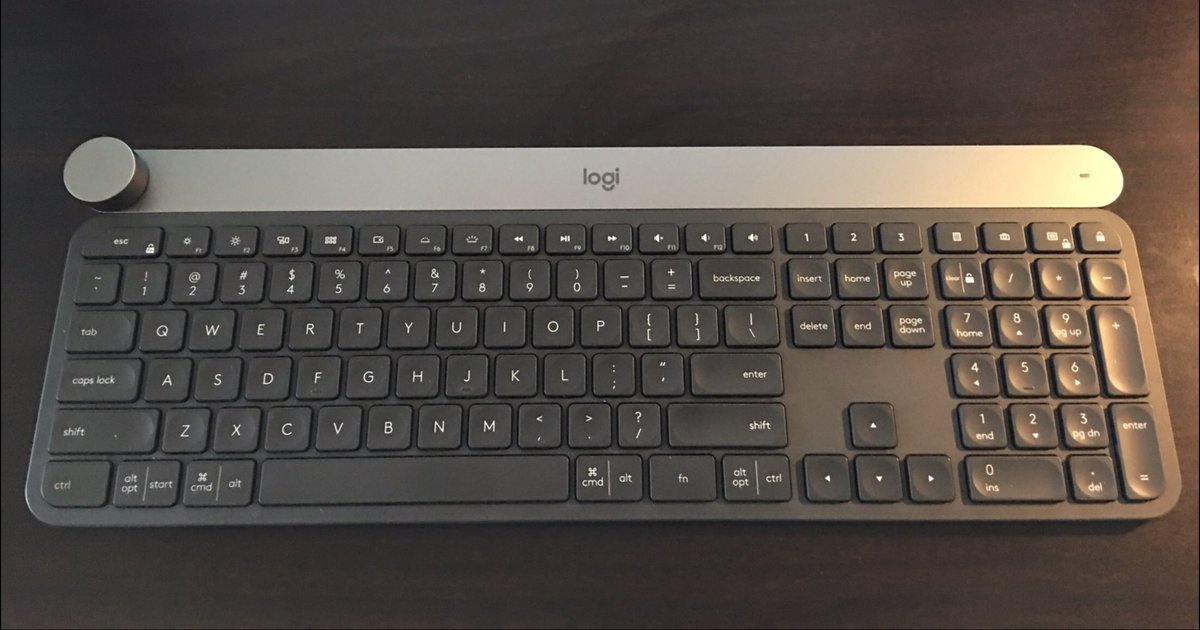 Versalytics's tweet photo. Logitech’s CRAFT keyboard is my new favourite! 3 days and loving it. Wow! #Logitech #CraftKeyboard #Keyboard #Flow https://t.co/oh95oeXEhy