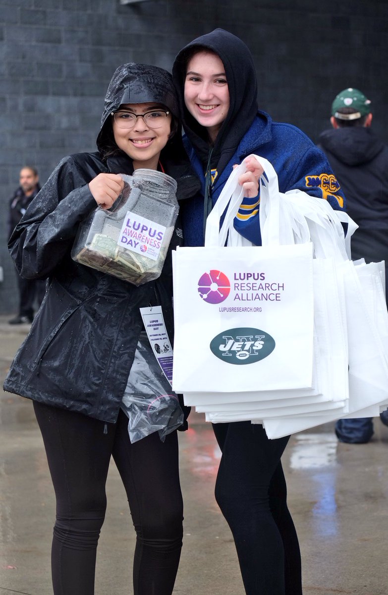 nyjets's tweet photo. It's Lupus Awareness Day at @MLStadium! 

All funds collected at the gates will fund lupus biomedical research. #ATLvsNYJ https://t.co/vYWA4RmtI3