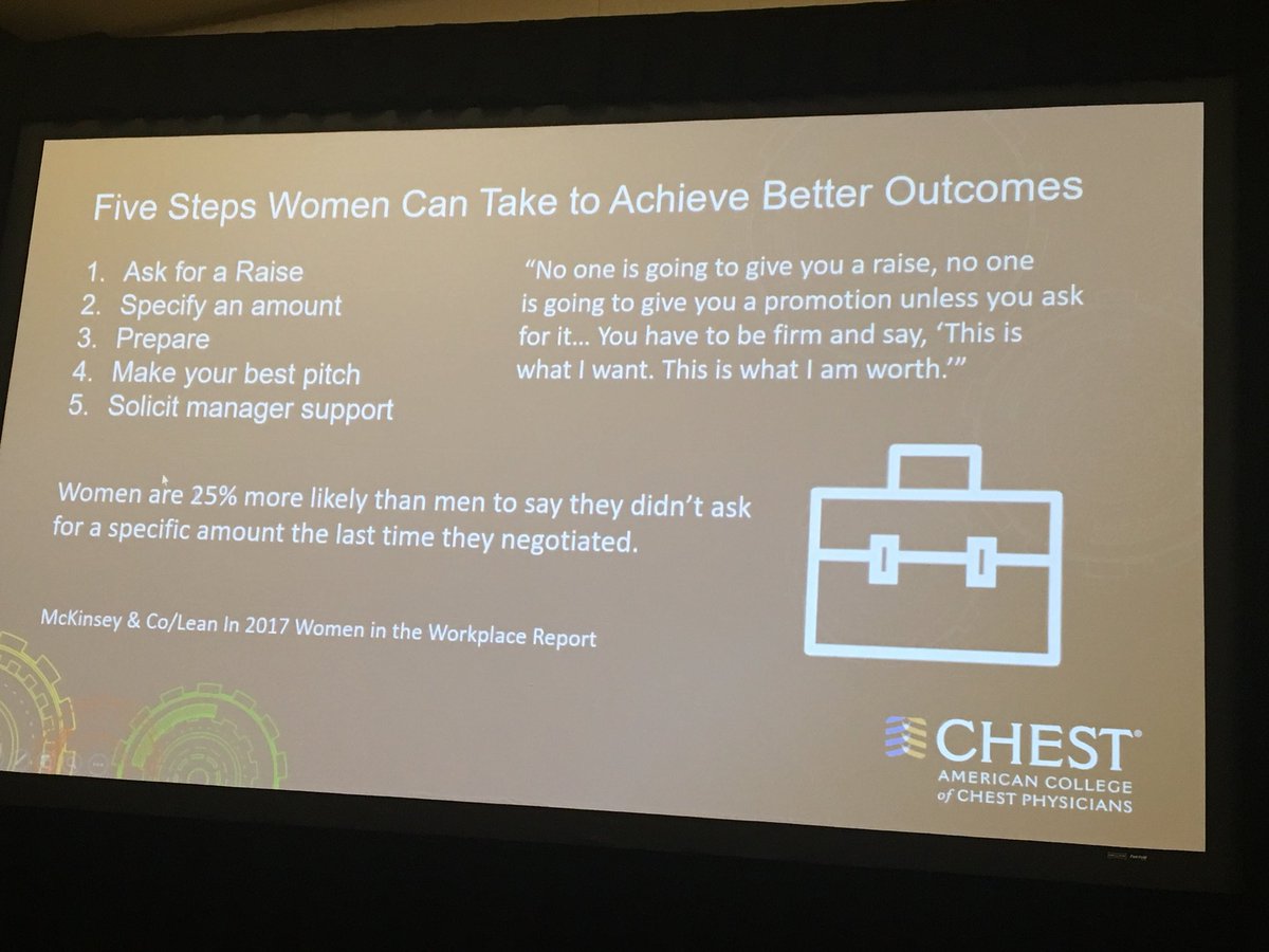 PisaniMAP's tweet photo. No one is going to give you a raise, no one is going to@give you a promotion unless you ask for it @accpchest Women’s Lunch #CHEST2017 https://t.co/6xMI6dLRmd